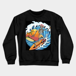 The Surfing Skull Crewneck Sweatshirt